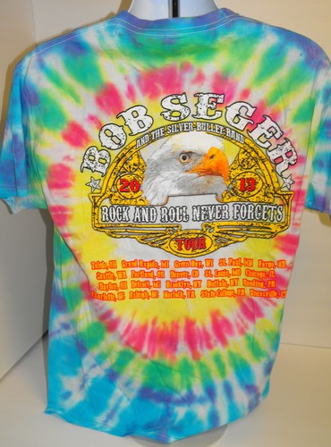 Bob Seger and the Silver Bullet Band t shirt Large Tie Dyed 2013 Concert Tour - Picture 2 of 4