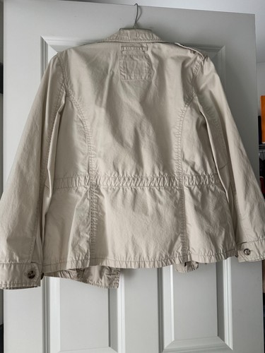 Banana Republic Cotton Weekend Safari Zip Jacket Cream Size L - EUC - Picture 4 of 4