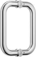 Polished Chrome 6" CTC Tubular Back-To-Back Shower Door Handle Heavy-Duty 1.0M