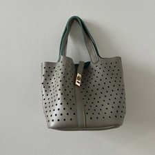 David Jones Paris Beige Handbag with Inner Second Bag Excellent Condition