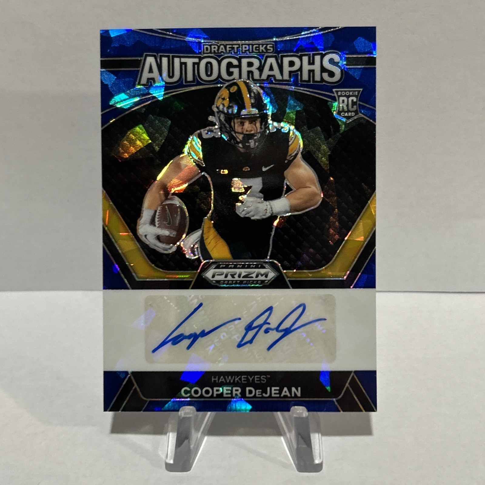 2024 Panini Prizm Draft Picks Cooper DeJean /75 Blue Ice Rookie Auto Eagles🔥🔥