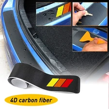 Rubber Car Rear Bumper Protector Trim Strip Trunk Sill Guard Scratch Pad Cover