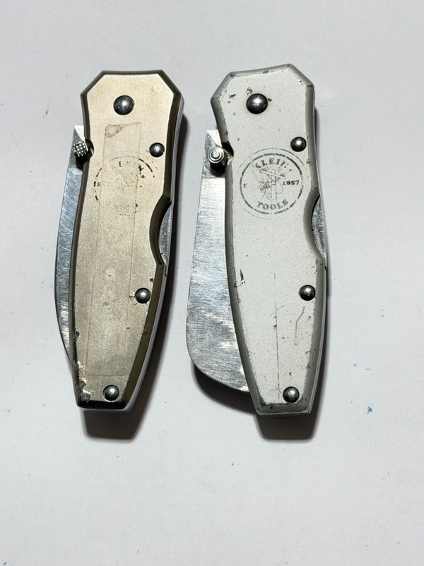 Lot of 2 Klein Tools Japan Lockback Pocket Knives - 44001 - 44007