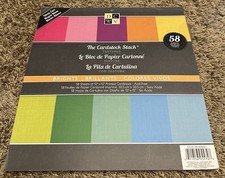 DCWV 12 x 12 Paper Pad BRIGHTS Solid Cardstock White Core 54 Pages 2-Sided