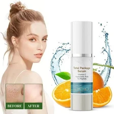 Total Package Serum, All-In-One Vitamin C,Hyaluronic Acid, Peptides Serum - 2025