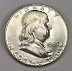1955 Franklin Half Dollar - Silver - AU - Almost Uncirculated