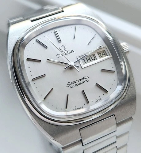 OMEGA SEAMASTER AUTOMATIC CAL1020 DAYDATE SILVER DIAL MEN'S WATCH