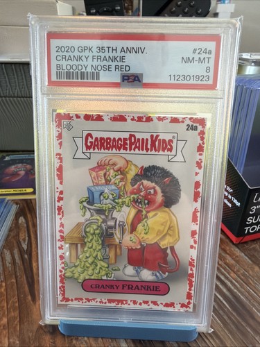 Garbage Pail Kids Cranky Frankie 35th Anniversary #24a Red Parallel #21/75 PSA 8