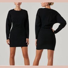 NWT $128 ASTR the Label [ Small ] Jayne Dolman Sleeve Sweater Dress Black #U1461