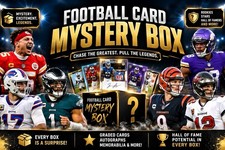 NFL cards mystery box guaranteed 1 autograph/1 jersey/13 rookies/45 cards