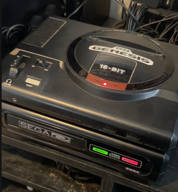 Sega CD Model 1 Console - TESTED & WORKING With Metal Plate & Power Supply