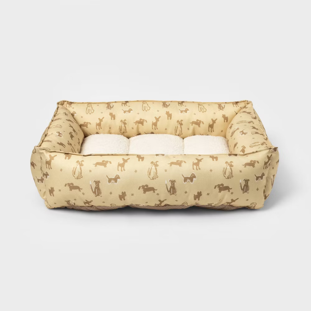 Orthopedic Cuddler Dog Bed - M - Yellow - Boots & Barkley