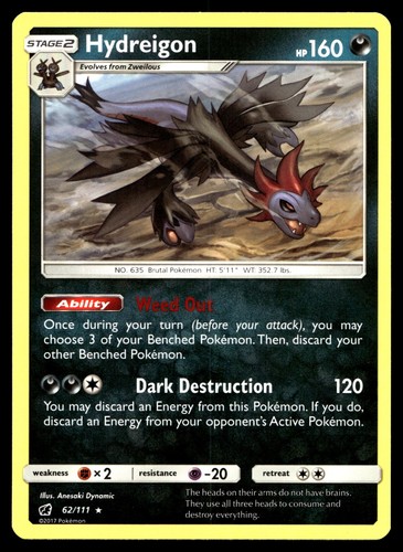 Hydreigon Rare SM - Crimson Invasion 62/111 NM