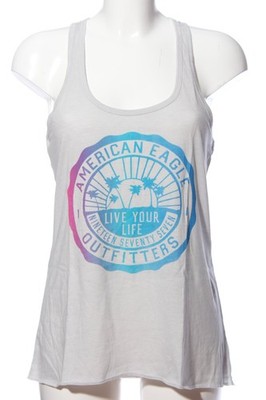 FAVOURITE BASICS Camisole Damen Top Gr. DE 38 hellgrau-pink-blau Casual-Look