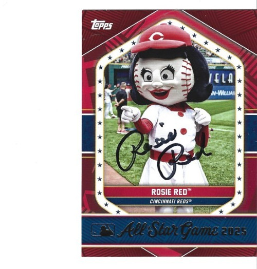 Rosie Red Autographed 2025 Topps Cincinnati Reds Mascot Autograph Signed