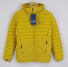 Image of BERGHAUS MENS AFFINE JACKET INSULATED HOODED SIZE XS YELLOW  RRP £200 IB