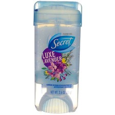 3 Pack Secret Fresh Clear Gel Antiperspirant Deodorant, Luxe Lavender, 2.6 oz