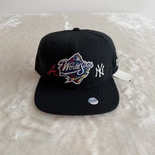 Vintage 1999 Atlanta Braves New York Yankees World Series Black Snapback Hat NWT