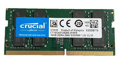 Crucial 16GB RAM DDR4-2666 SODIMM Arbeitsspeicher (CT16G4S266M)