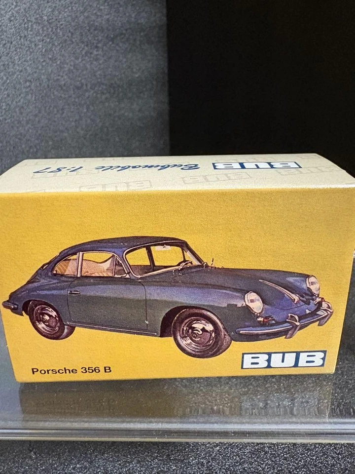 BUB Porsche 356 B Verde Oscuro 1/87 Raro Modelo Diecast Coleccionable Foto 2 de 4