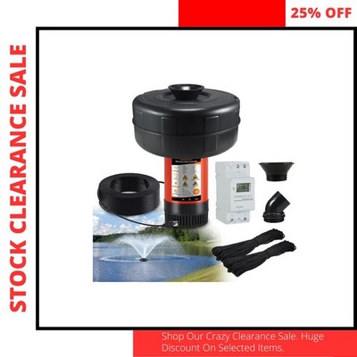 Pond Aerator 1HP 16000GPH Floating Fountain Pump with Timer