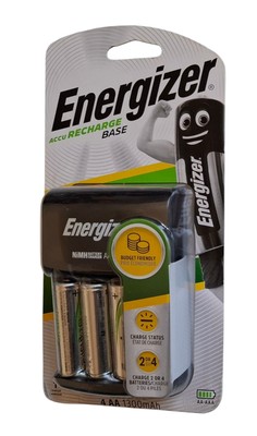 Akkuladegerät Energizer NiMH HR 6  inkl 4x 1300 mAh Akkus mit Verpolungsschutz