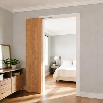 180 Degree Bifold Barn Door Hardware Kit Hidden for Left/Right Open Closet Doors