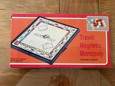Vintage Monopoly Magnetic Pocket Edition Travel Waddingtons   *Neu & unbespielt*