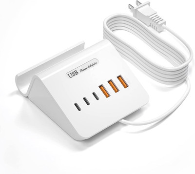 USB Charging Station, 6 Port 3USB-A and 3USB-C Charging Station for Multiple Dev