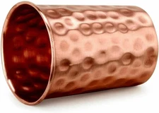 Hammered Copper Water Glass Tumbler Cup Mug Good Health Benefit 300ml Pack 1
