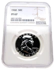 1960 NGC PF67 Proof Ben Franklin Half Dollar 50c 90% Silver New White Label 5959
