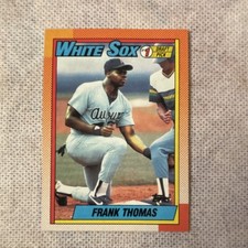 Topps 1990 Frank Thomas Rookie Draft Pick Name on Front #414 White Sox