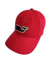 Women s Vineyard Vines Big Whale Red Baseball Hat NEW