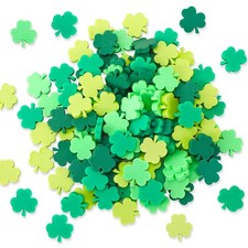 Resin Shamrocks, 120Pcs St. Patrick's Day Mini Shamrocks for Crafts, Green Orn