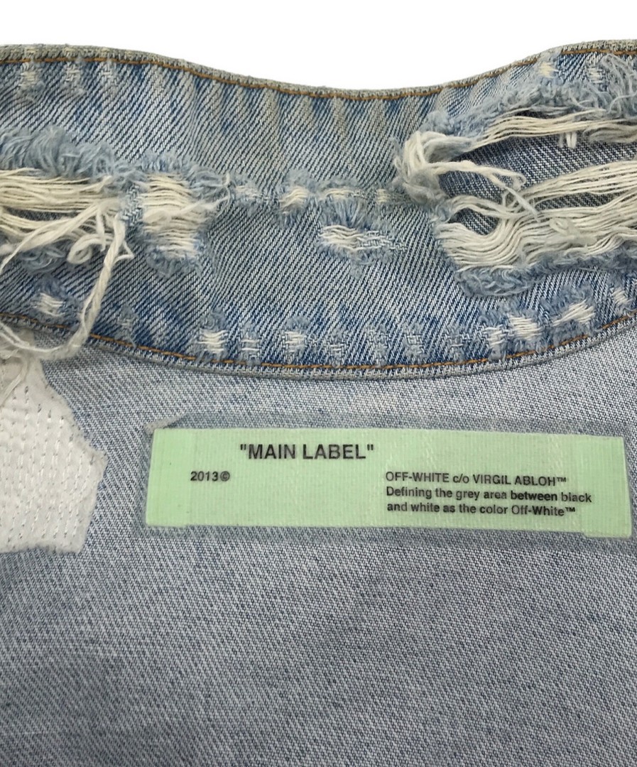 OFFWHITE Bleach Process Cropped Denim Jacket OMYE… - image 6