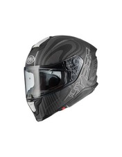 Image of PREMIER HELMETS Hyper Carbon White/Black Motorcycle Helmet