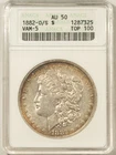 New Listing1882-O/S $1 MORGAN DOLLAR VAM-5 - ANACS AU-50, TOP 100!