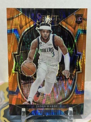 2022-23 Panini Select - Jaden Hardy Orange Flash Prizm Concourse #80 Mavericks