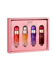 360 Perrry Ellis 4pc MINI Set For Women With 360+Coral+Purple+Red 7.5ml Each