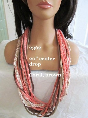 Unique Gift! T-Shirt Yarn Scarf Necklace F2362