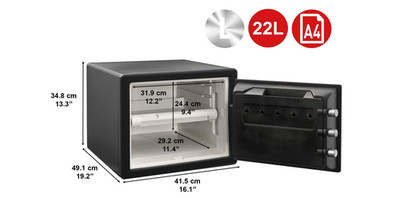 Master Lock Tresor Feuerfest Wasserdicht Zahlencode 22,8L Sicherheitstresor