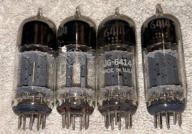 GE 6414 Vacuum Tubes Lot Of 4 Tested Good