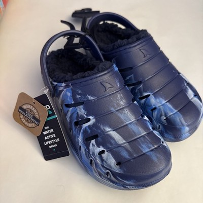 Rugged Shark B RGS Lined Durable Clog Boys Navy Shoes US Size 3 NEW