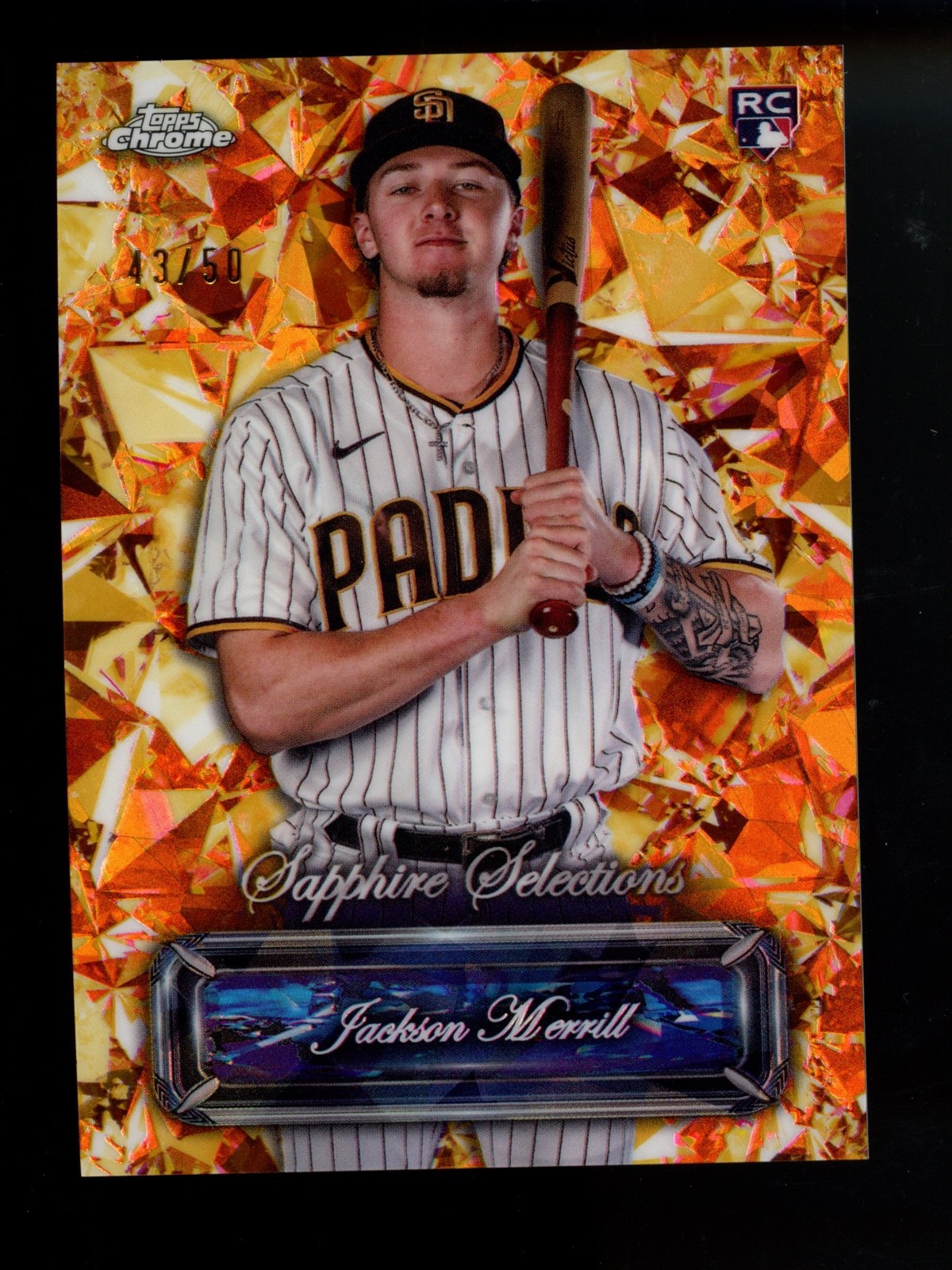 2024 Topps Chrome Update Series Sapphire Selections Gold /50 Jackson Merrill RC