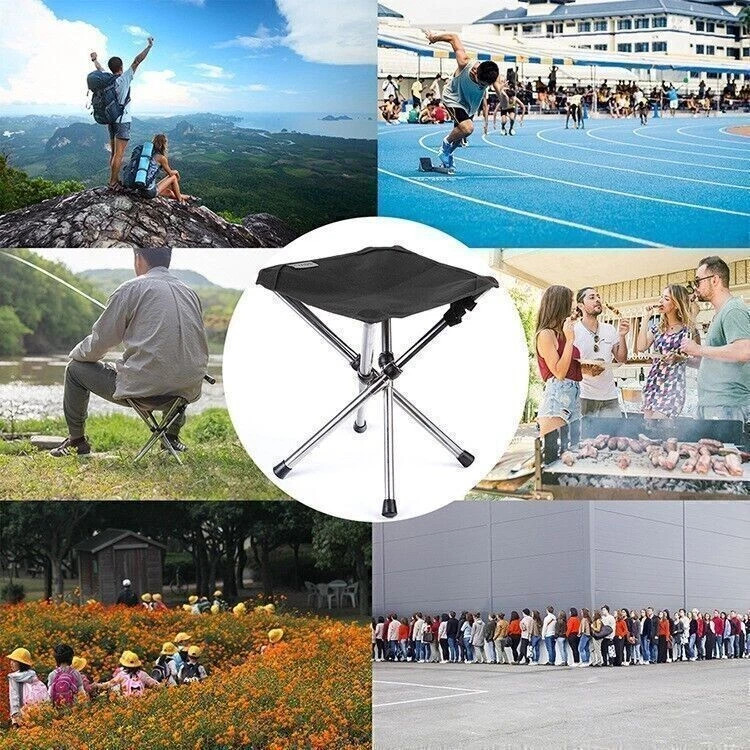 Folding Stool Portable Telescopic Chair Seat Camping Retractable Outdoor Fishing