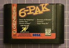 6-Pak Working Cartridge Only (Sega Genesis, 1995)