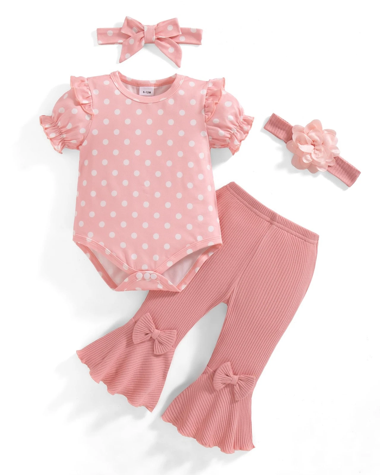 Vibebox Preemie Baby Girl Clothes Spring Summer Short Sleeve Preemie, Pink