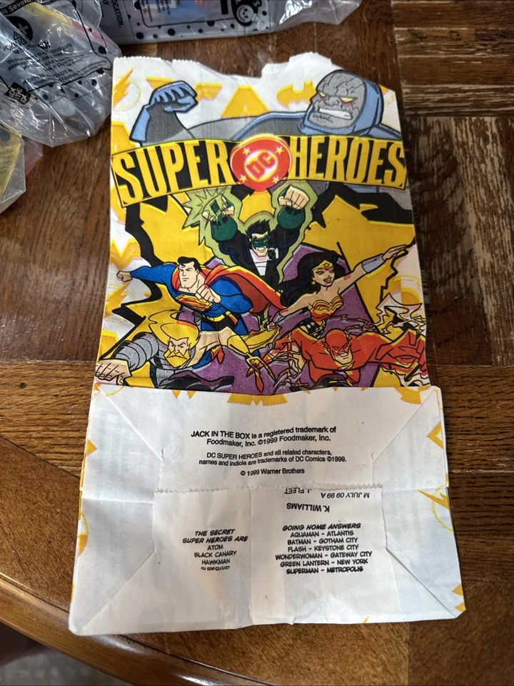 Rare Super Heroes Jack In The Box Display +All Seven Still In The Package & Bag - Image 4 of 4