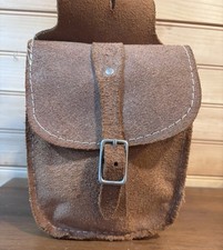 Handmade Brown Leather Western Saddle Bag Dual Compartment with Buckle Closure