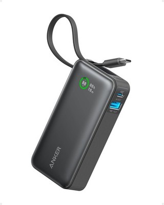 Anker Nano Powerbank 10000mAh mit USB C Kabel PD 30W USB A iPhone 17 Schwarz
